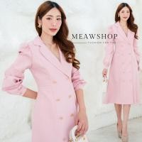 ราคา เดรสแขนยาวกระดุมหน้า ผ้าสูทเกรดดี ชุดทำงานผู้หญิง ออกงาน ไปงาน สีดำ ขาว ชมพู Blazer สูทแฟชั่น ชุดสาวออฟฟิศ ชุดดำ ชุดไว้อาลัย ชุดไปวัด ทำบุญ ชุดเพื่อนเจ้าสาว งานป้าย 10030 (20805753973)