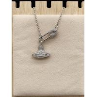 ราคา Vivienne Westwood ทองและเงินเต็มเพชรเข็มต่างหูดาวเสาร์สร้อยคอสร้อยข้อมือ C8096 (19309097587)