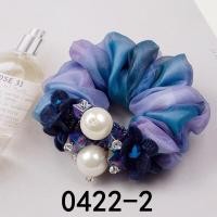ราคา Elegant Korean Hair Rope Tide Fashion Silk Yarn Ball Head Flower Beaded Crystal Pearl Hair Ring (13625953210)