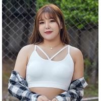 ราคา บรา คนอ้วน หน้าไขว้ ขนาดใหญ่ สำหรับสาวอวบ อกใหญ่ สายเดี่ยว สปอร์ตบรา เสริมฟองน้ำ ผ้านุ่ม เกรดฟรีเมี่ยม (3933530281)