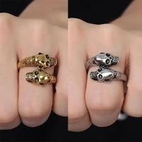 ราคา ILOVEDIY แหวนงูเหล็กกล้าไร้สนิมแนวพังก์แบบกอธิคสำหรับผู้ชายและผู้หญิงแหวนรูกะโหลกโบราณหัวกะโหลกศีรษะแหวนอัญมณี (9737329962)