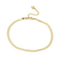 ราคา เลสข้อมือทอง 18K สร้อยข้อมือสแตนเลสชุบทอง 18k แบบเรียบๆ ไม่ลอกไม่ดำไม่คัน (21103665603)