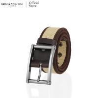 ราคา Louis Montini Canvas Belt canvas เข็มขัดผ้า แคนวาสผสมหนังแท้ หนังฟลูเกรน เข็มขัดผู้ชาย เข็มขัดแฟชั่น MCT12 (4530622769)