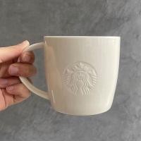 ราคา แก้วแก้วสตาร์บัคลายนูนถ้วยเซรามิกสีขาวถ้วยน้ำคลาสสิกถ้วยกาแฟ Starbucks เรียบง่าย (20865046133)
