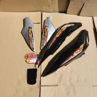 ราคา ฝาข้างท้าย สีดำ ปิดแบต ปิดท้าย wave 125s เวฟ 125i รุ่นไฟเลี้ยวบังลม ชุดท้าย 5ชิ้น รวมติดลายสติกเกอร์ (17271736287)