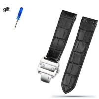 ราคา สายนาฬิกาหนังคุณภาพสูงเหมาะสำหรับ Cartier Santos Strap Santos 100 Men 39 S And Women 39 S Folding Buckle Strap 20Mm 23Mm (16275286482)