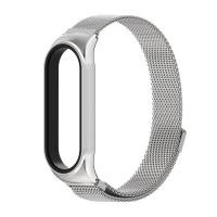 ราคา BassPal Milanese สายแม่เหล็กสำหรับ Xiaomi Mi วง3 4 5 6 7ข้อมือสร้อยข้อมือโลหะสแตนเลส Pulseira MI วงสำหรับ Mi วง7 Mi วง6 MiBand 5 4 3สายรัดข้อมือ (14001727213)