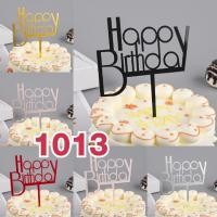 ราคา ส่งฟรี ป้ายปักเค้ก ป้ายท็อปเปอร์ Happy Birthday สีทอง สีเงิน สีโรสโกลด์ สําหรับตกแต่งเค้ก COOKINGRUN (12212781173)