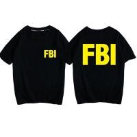 ราคา ผ้าฝ้ายแห่งชาติ FBI US FBI ตัวแทนฟิล์มรอบคอเสื้อยืดแขนสั้นผู้ชายและผู้หญิงเสื้อผ้า (20238842721)