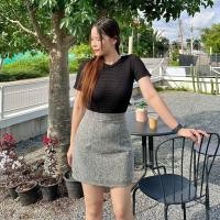 ราคา กระโปรงทรงเอ ผ้าชาแนล ทวีต กระโปรงทรงคุณหนู (20895827187)