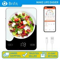 ราคา Brifit เครื่องชั่งอาหารดิจิตอล 10 กก 1 กรัม เครื่องชั่งครัวอัจฉริยะพร้อมแอปเครื่องคิดเลขโภชนาการ ชาร์จใหม่ได้ 4 หน่วย G lb oz oz ml สำหรับการลดน้ำหนัก การอบ การทำอาหาร เครื่องชั่งแคลอรี่ (16451841476)