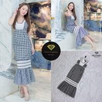 ราคา เดรสยาวแขนกุดลายสก็อต ช่วงเอวเข้ารูปสวย แต่งเว้าด้านข้าง ชายกระโปรงแต่งระบาย งานซิปด้านหลัง มีซับในอย่างดี (17647545990)