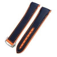 ราคา 2022 FOR 19mm 21mm 22mm Curved End Nylon Rubber Watchband Fit for Omega Planet Ocean 20mm Seamaster 300 AT150 Speedmaster Watch Strap (16892926388)