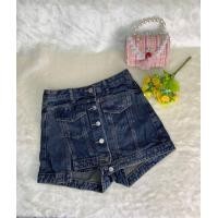 ราคา กระโปรงกางเกง ยีนส์เอวสูง กระดุม 6 เม็ด แต่งกระเป๋าหน้า ผ่าข้าง (17701740793)