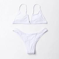 ราคา ชุดว่ายน้ำหญิง Solid Bikini 2022 Woman V neck Swimsuit Swimwear Women Hot Sale Padded Bandage Female Brazilian Bikinis Swimwear Women Biquini (16281859613)