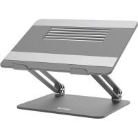 ราคา Laptop Stand Boyata Adjustable Laptop Riser with Slide Proof Silicone and Protective Hooks Notebook Stand for Laptop up to 17 Inches Laptop Holder Compatible for MacBook HP Laptop Space Gray (15244582