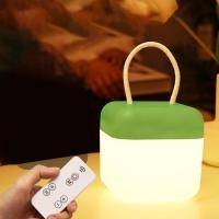 ราคา Vimite Smart Remote Control Small Night Light 3 Color Soft Light Flicker Dimming Illumination Plastic LED Bedside Lamp With Handle Rope Bedroom Light (20222333232)