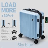 ราคา OIWAS Carry On Luggage PC Hard Case Expandable Luggage Large capacity luggage 20 inch 24 inch Travel Suitcase 8 Spinner Wheels Rolling Luggage TSA Locks OCX6628 (20076672327)