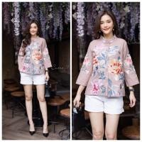 ราคา เสื้อลินินเกรดพรีเมี่ยม เนื้อผ้าขึ้นลาย เนื้อผ้ามีความนุ่ม เสื้อคอจีนเก๋มากค่ะ ผ้าดี (21256319980)