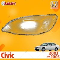 ราคา สำหรับ Honda Civic ไฟหน้า2003 2005ไฟหน้าหัวที่คลุมหลอดไฟไฟฉายคาดศีรษะฝาครอบหลอดไฟหน้าที่คลุมหลอดไฟ Lampu Depan เลนส์ไฟหน้าเลนส์ไฟหน้าโคมไฟฝาครอบเลนส์ (17708560694)