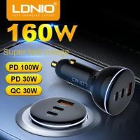 ราคา LDNIO 160W QC4ที่ชาร์จแบตในรถ ชาร์จเร็วสุดๆสำหรับโทรศัพท์14 13 12 Pro แล็ปท็อปแท็บเล็ตที่ชาร์จโทรศัพท์ในรถยนต์ (18321242180)