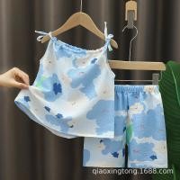 ราคา พร้อมส่ง ชุดเสื้อสายเดี่ยว และกางเกงขาสั้น ชุดเซ็ท แฟชั่นฤดูร้อน สไตล์เกาหลี ชุดเด็กผู้หญิง (20936152583)