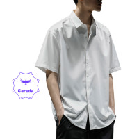 ราคา Garuda เสื้อเชิ้ตผู้ชายแขนสั้น เสื้อเชิ้ตสไตล์เกาหลี เสื้อเชิ้ตสีทึบ ดำ ขาว เทา M 2XL ขายเฉพาะจุด (19420968489)