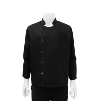 ราคา เสื้อเชฟแขนยาว คอจีนติดกระดุมสีเรียบ ขาว ดำ พร้อมส่ง (18045699979)