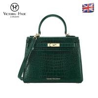 ราคา VICTORIA HYDE London กระเป๋าถือของผู้หญิง Women S Large PU หนังสีดำกระเป๋าคาดอกสตรีกระเป๋าทรงสี่เหลี่ยมมีหูหิ้วสะพายไหล่ (20621001134)