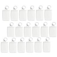 ราคา 100Pcs พวงกุญแจภาพถ่ายโปร่งใสอะคริลิคใส่ Photo กรอบรูป Keyring ที่ใส่กุญแจ DIY แยกแหวน (4473692739)