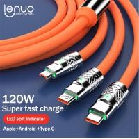ราคา Lenuo ที่ชาร์จความเร็วสูงสายสำหรับ iPhone ข้อมูล3in1 Usb 6A สายชาร์จ1 2เมตรสำหรับโทรศัพท์แอนดรอยด์ประเภท C สายชาร์จโทรศัพท์สำหรับ Ipad (18072506599)