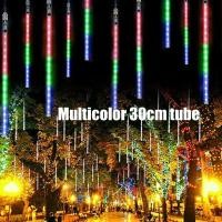 ราคา รายา2023 ไฟฝนดาวตก LED ไฟสนามพลังแสงอาทิตย์ฝนหยดเทพนิยายสำหรับตกแต่งสวนในร่มไฟประดับต้นไม้ม่านกันน้ำกลางแจ้งสายไฟประดับนางฟ้า (18150304004)