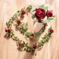 ราคา พวงหรีดพืชดอกไม้ปลอมทำจากผ้าไหมเถาวัลย์ของตกแต่งงานแต่งงานกำแพงดอกไม้แบบทำมือตกแต่งซุ้มห้องสวนนั่งเล่นในบ้าน (21170601794)