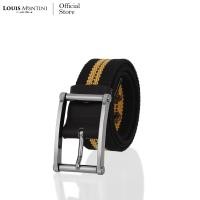 ราคา Louis Montini Canvas Belt canvas เข็มขัดผ้า แคนวาสผสมหนังแท้ หนังฟลูเกรน เข็มขัดผู้ชาย เข็มขัดแฟชั่น MCT12 (892312527)