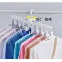 ราคา ไม้แขวนเสื้อพับได้ ไม้แขวนเสื้อเอนกประสงค์หมุนได้ 360 องศา คละสี (10521439197)