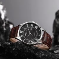 ราคา Midsummer นาฬิกาควอทซ์กันน้ำสำหรับผู้ชายนาฬิกาข้อมือธุรกิจคลาสสิคนาฬิกาสายหนังเลขโรมันนาฬิกาข้อมือสำหรับผู้ชาย (21058924898)