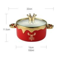 ราคา 700ml Elk Forest Ceramic Noodle Bowl with Lid Student Creative Soup Bowl Home Two ear Salad Bowl Pasta Bowl Cute Bowl (16290614869)