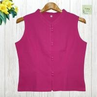 ราคา ผ้าพื้นเมือง เสื้อผ้าฝ้าย เสื้อพื้นเมือง ผ้าไทย เสื้อคอจีน แขนกุด เสื้อบานบุรี (20091313738)