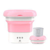 ราคา เครื่องซักผ้ามินิ เครื่องซักผ้าพกพา พับเก็บได้ พกพาสะดวก แถมหัวแปลงขาเสียบปลั๊ก 4 5L (15705600841)