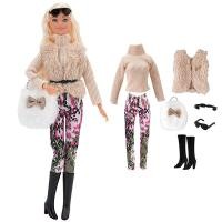 ราคา ชุดสีเบจสำหรับตุ๊กตาบาร์บี้เสื้อผ้าขนสัตว์เสื้อกั๊กเสื้อโค้ทคอสูงเข็มขัดรองเท้าแว่นกันแดดกางเกงแฟชั่นกระเป๋าตุ๊กตา1 6อุปกรณ์เสริม (21005275652)