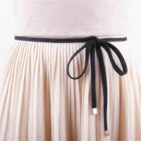 ราคา เข็มขัดแบบบางแฟชั่นผู้หญิงสีน้ำตาล Chenqian1สำหรับผ้าถักสายถักเข็มขัดรัดเอวเชือก (20478640618)