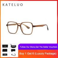 ราคา KATELUO แว่นตาป้องกันป้องกันแสงสีฟ้าได้ทั้งชายและหญิงกรอบแว่นสายตาเกณฑ์วัดสายตาแว่นตาคอมพิวเตอร์ TR90วินเทจสำหรับ TR7601 (16957363149)