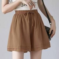 ราคา กางเกงขาสั้นขาบานผ้าชีฟองบางสำหรับเอวสูงลำลองกางเกงทรงหลวมกางเกงขาสั้นลายสก๊อตผ้าชีฟองสำหรับกางเกงขาสั้นสตรี (18783388963)