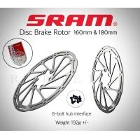 ราคา ใบดิสจักรยาน SRAM 6 Bolt ขนาด 160mm 180mm พร้อมน๊อต มีแพ็คเกจ (16987813296)