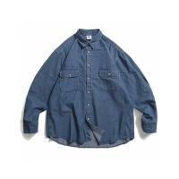 ราคา TIDE BEAR เสื้อยีนส์แขนยาวสำหรับผู้ชายเสื้อยีนส์เสื้อเชิ้ตยีนส์ลำลองแขนยาวผ้าฝ้ายซักทราย (21268722259)