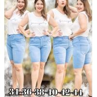 ราคา กางเกงยีนส์ไซส์ใหญ่ เอว 34 44 กางเกงขา 3 ส่วน รุ่นนี้ขายดีมาก เป็นที่นิยม ผ้ายืด เอวสูง (8572685374)