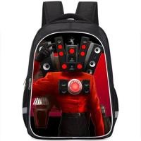 ราคา 1 3ชิ้น Skibidi ห้องน้ำกระเป๋าเป้สะพายหลังกระเป๋าสะพายสำหรับเด็กไททันทีวีผู้ชายกระเป๋าดินสอกล้องผู้ชายกระเป๋าเป้สะพายหลังสำหรับโรงเรียนอนุบาลหลัก (20662528837)