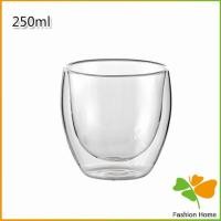 ราคา FASHION แก้วกาแฟ สไตล์ ญี่ปุ่น แก้ว 2 ชั้น แก้ว แก้วใสสองชั้น Double layer glass (8808321576)