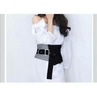 ราคา corsetbeltเข็มขัดผ้ามันวินเทจเส้นใหญ่ (15600192661)