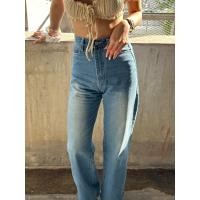 ราคา BOGALS STUDIO YOURS jeans กางเกงยีนส์เอวสูงทรงกระบอกกลาง สี baby jeans (17460982282)